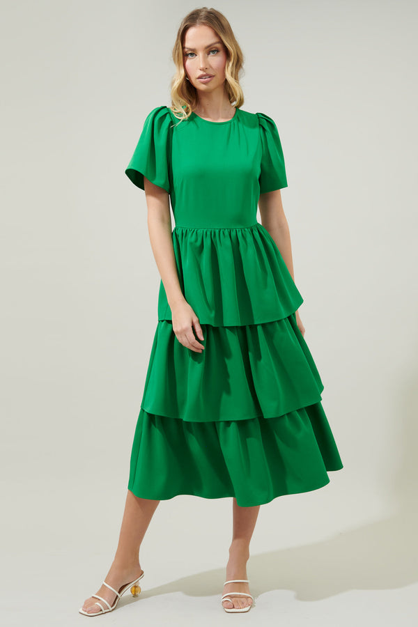 Sugarlips Sweet Nothing Tiered Midi Dress
