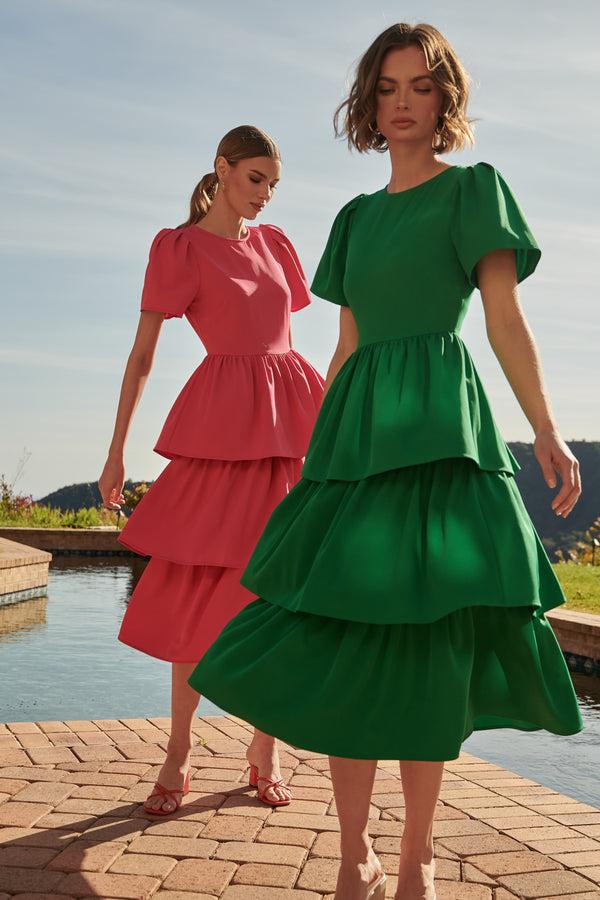 sugarlips Sweet Nothing Tiered Midi Dress