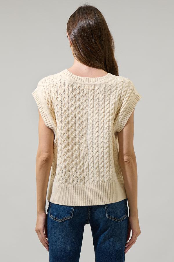 Sugarlips Tacey V-Neck Sweater Vest Top