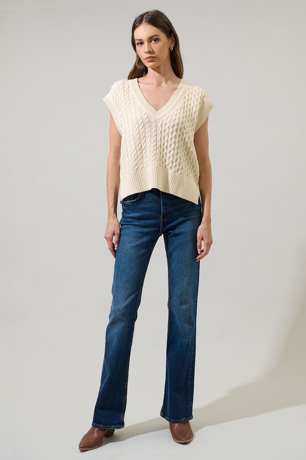 Sugarlips Tacey V-Neck Sweater Vest Top
