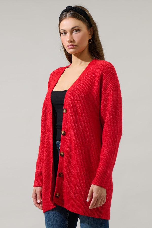Sugarlips Tahlia Ribbed Oversized Cardigan
