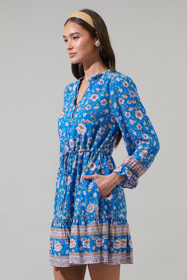 Sugarlips Tali Floral Maddy Button Up Mini Dress