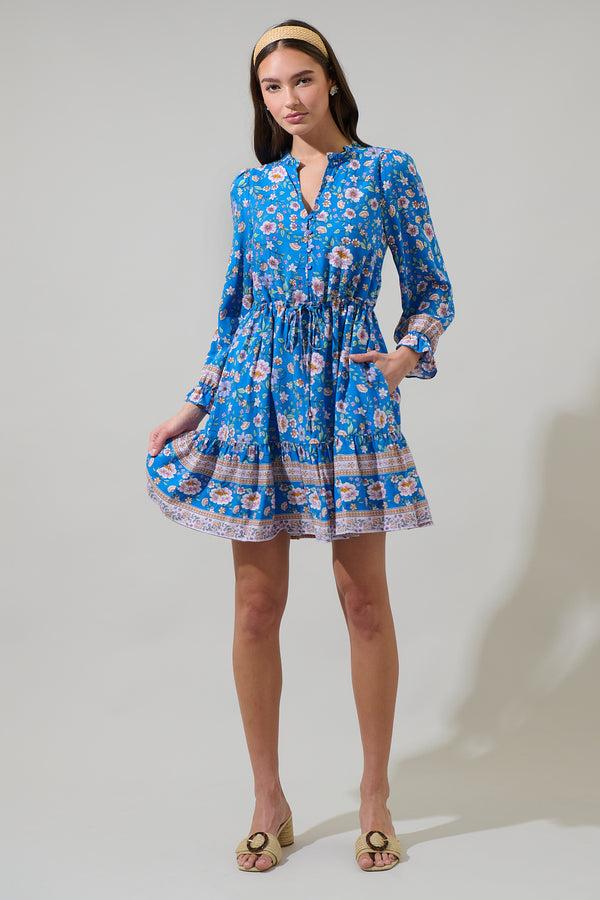 Sugarlips Tali Floral Maddy Button Up Mini Dress