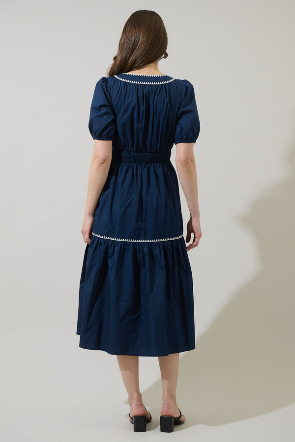 Sugarlips Taliah Puff Sleeve Midi Dress