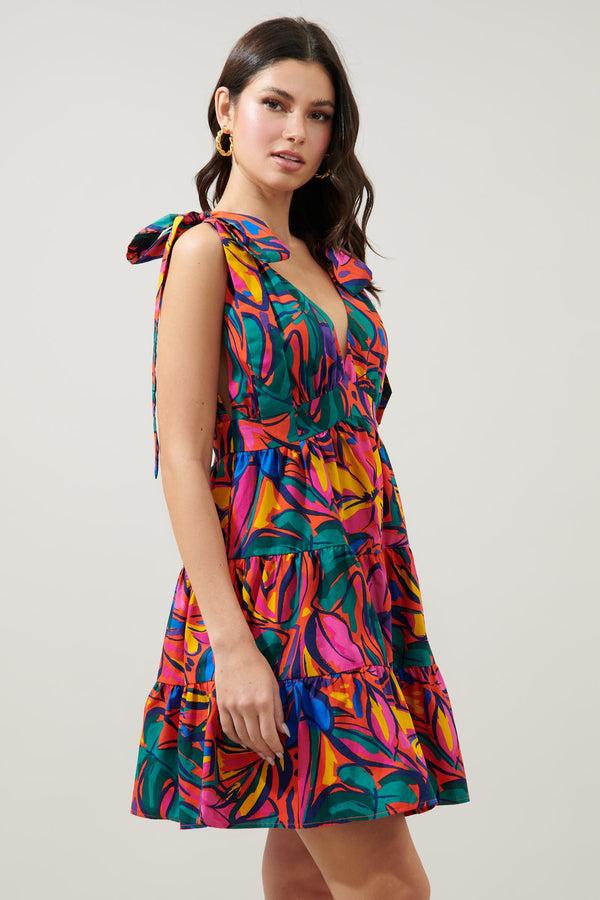 Sugarlips Talullah Tie Strap Tiered Mini Dress