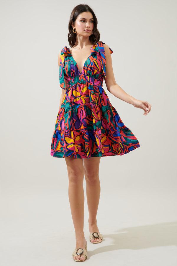 Sugarlips Talullah Tie Strap Tiered Mini Dress