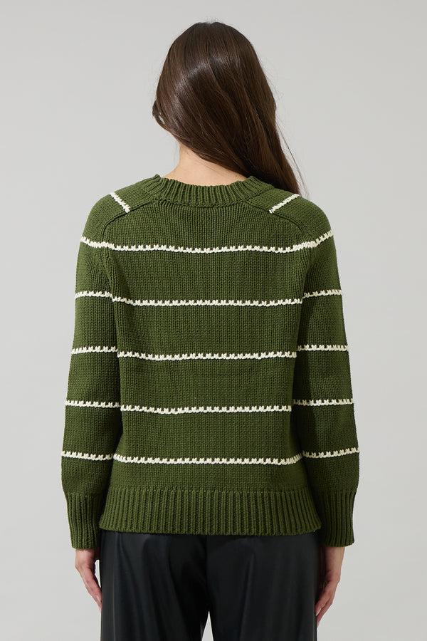 Sugarlips Tammy Stripe Long Sleeve Sweater