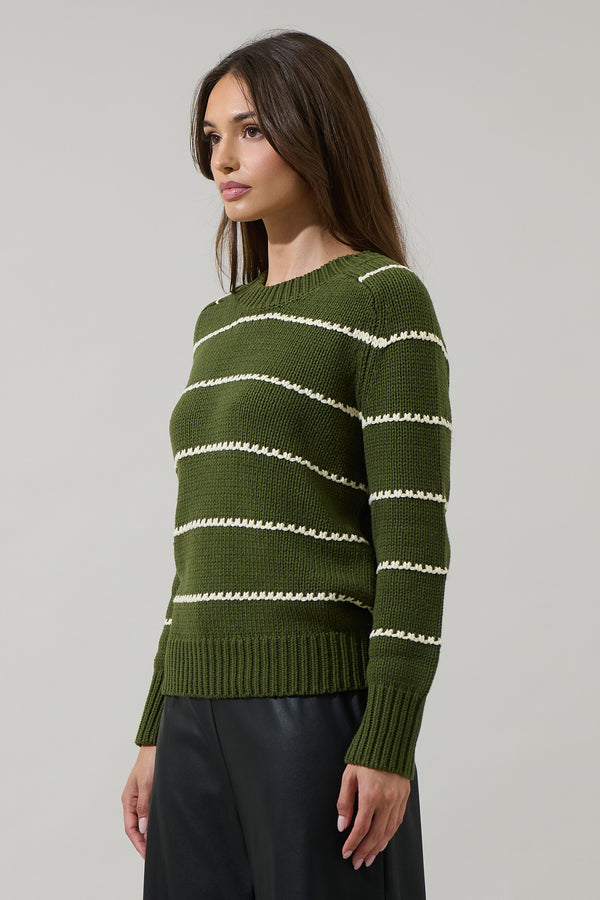 Sugarlips Tammy Stripe Long Sleeve Sweater