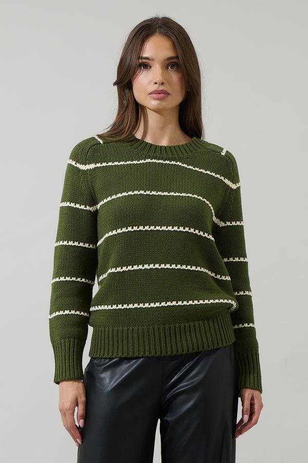 sugarlips Tammy Stripe Long Sleeve Sweater