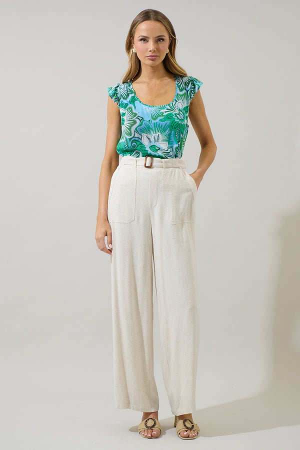 Sugarlips Tanti Floral Ismay Ruffle Top