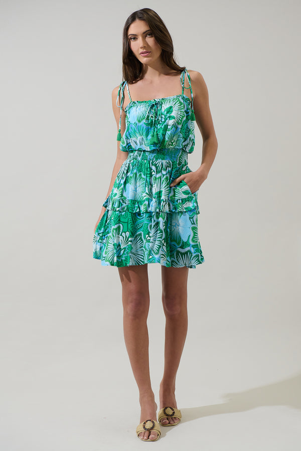 Sugarlips Tanti Floral Salta Ruffle Mini Dress