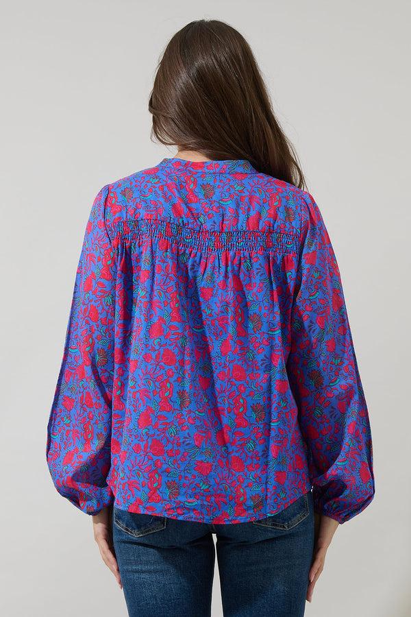 Sugarlips Tanya Floral Katara Smocked Top