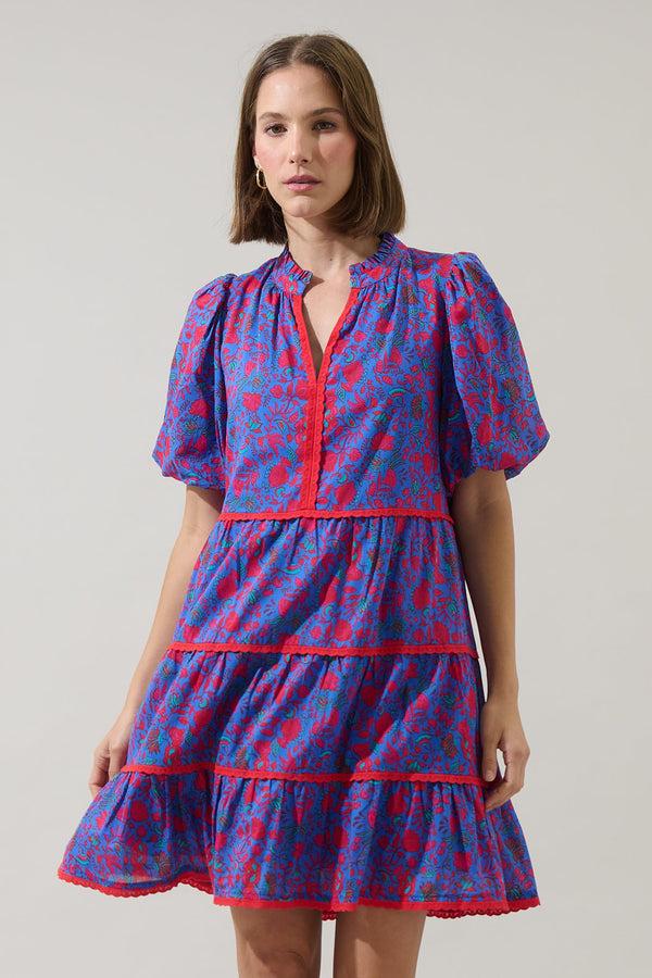 Sugarlips Tanya Floral Korra Tiered Mini Dress