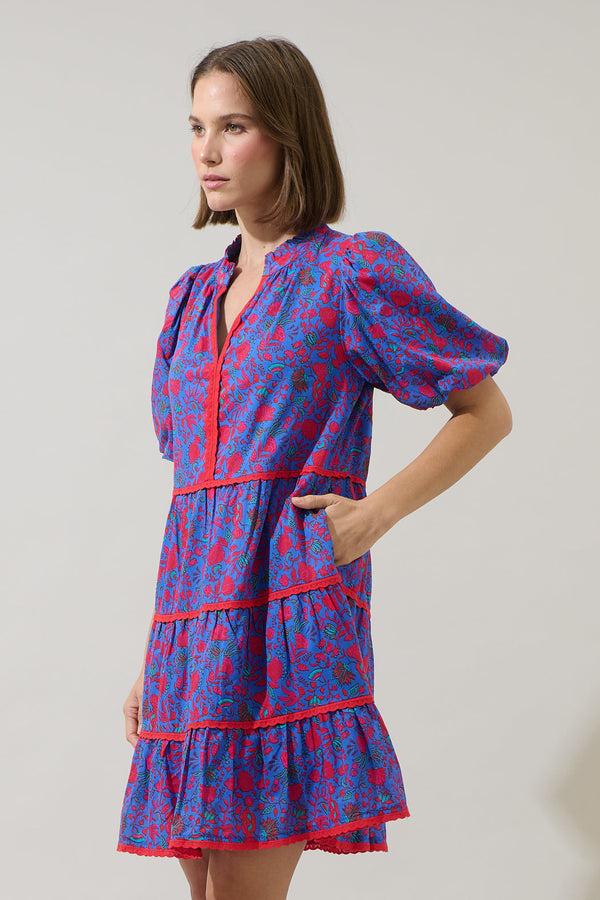 Sugarlips Tanya Floral Korra Tiered Mini Dress