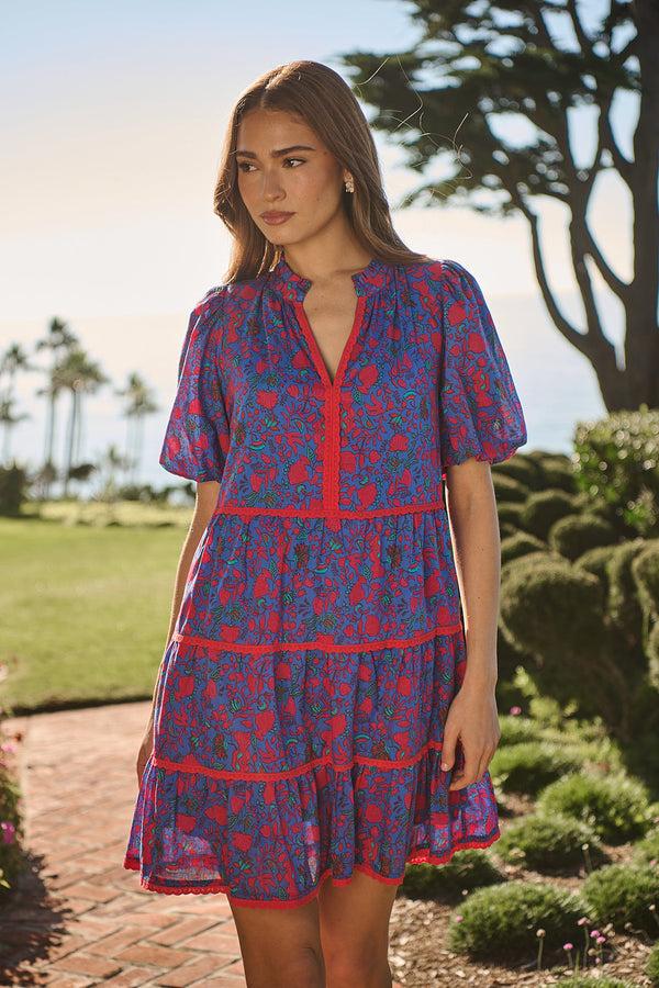 sugarlips Tanya Floral Korra Tiered Mini Dress