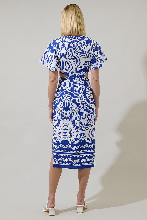 Sugarlips Tara Hills Joelle Front Tie Midi Dress