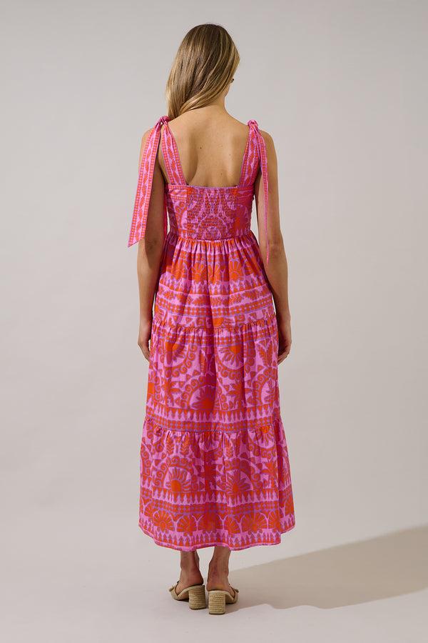 Sugarlips Tarie Tropical Emely Tiered Maxi Dress