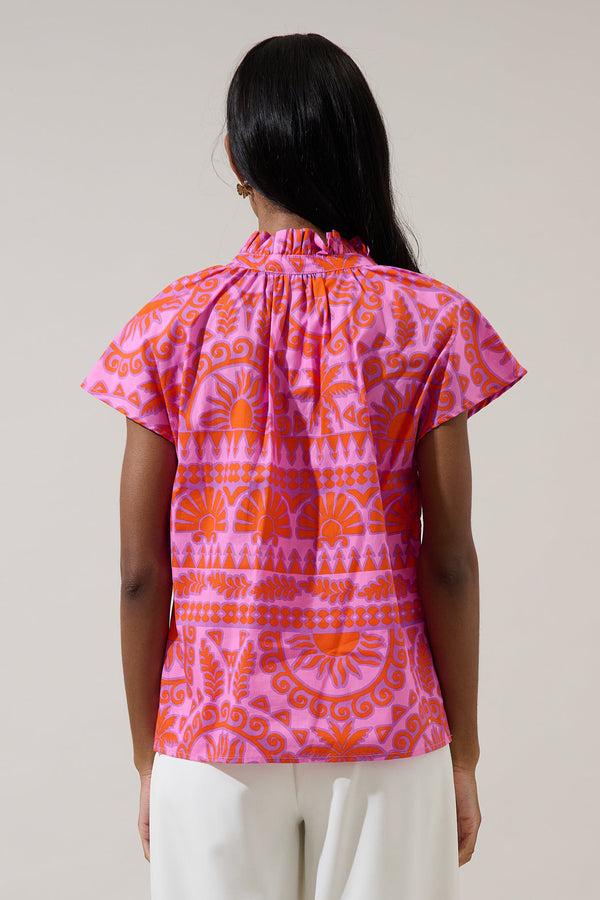 Sugarlips Tarie Tropical Juna Ruffle Top