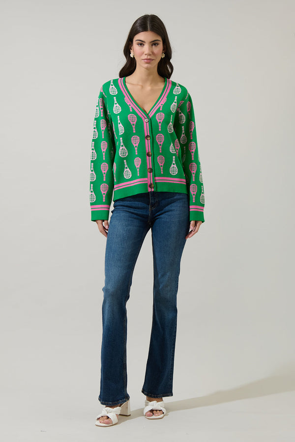 Sugarlips Tennis Club Button Up Cardigan