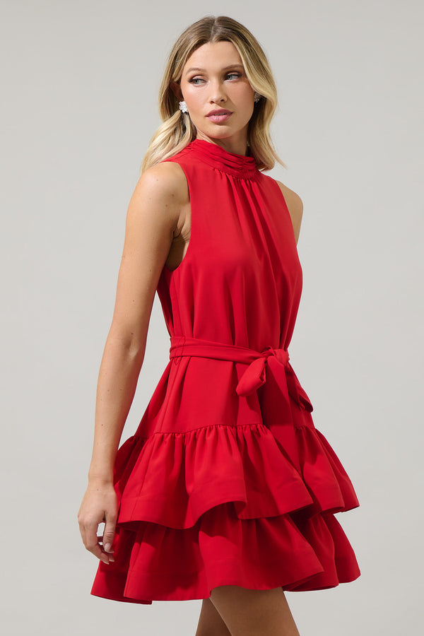 Sugarlips Teresa Ruffle Tiered Mini Dress
