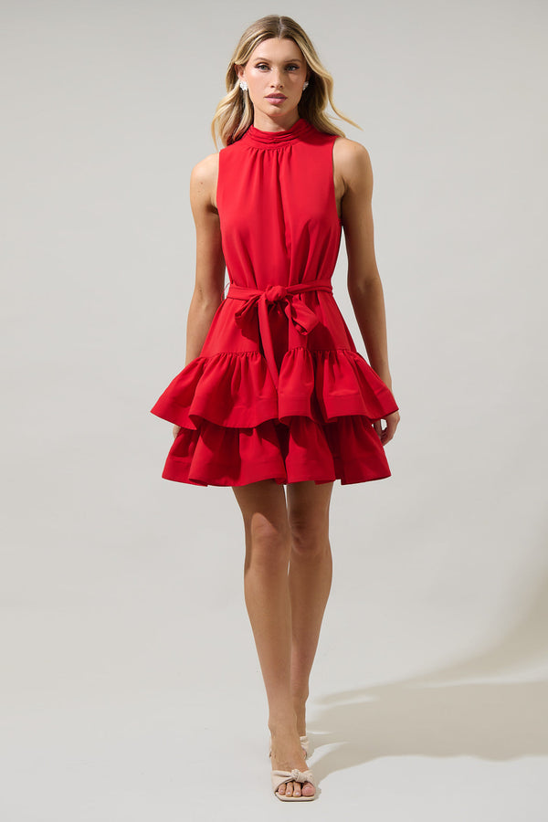 Sugarlips Teresa Ruffle Tiered Mini Dress