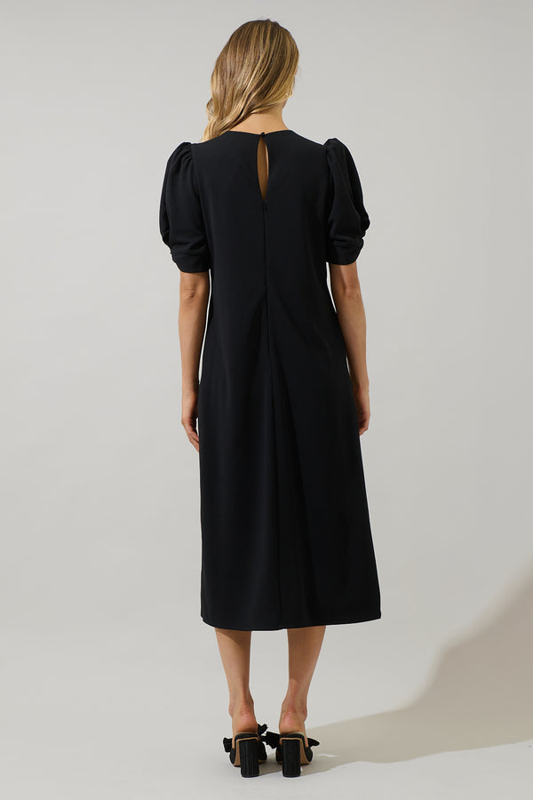 Sugarlips Thora Puff Sleeve Midi Dress