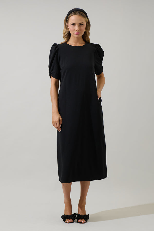 sugarlips Thora Puff Sleeve Midi Dress