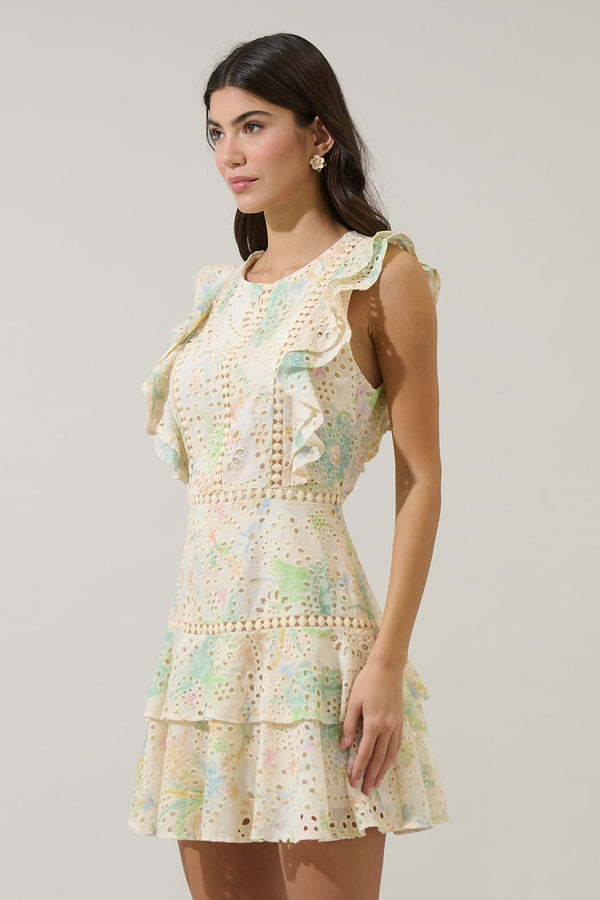 Sugarlips Tiarra Eyelet Rayana Ruffle Dress