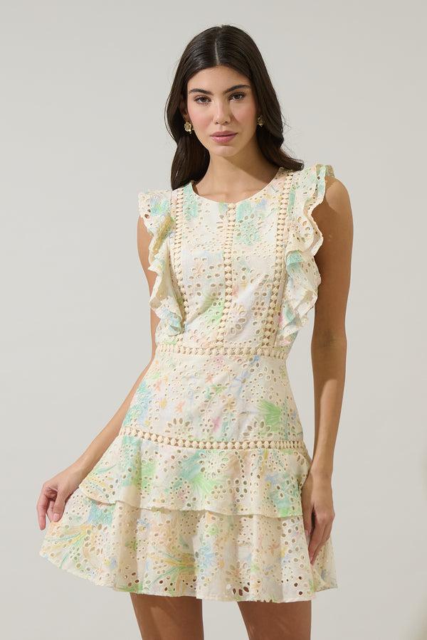 sugarlips Tiarra Eyelet Rayana Ruffle Dress