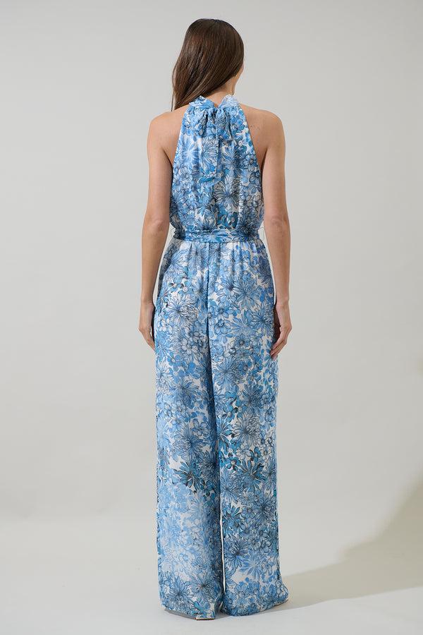 Sugarlips Tierra Floral Imery Halter Jumpsuit