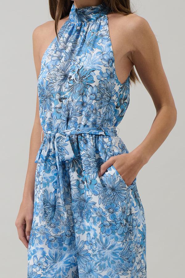 Sugarlips Tierra Floral Imery Halter Jumpsuit