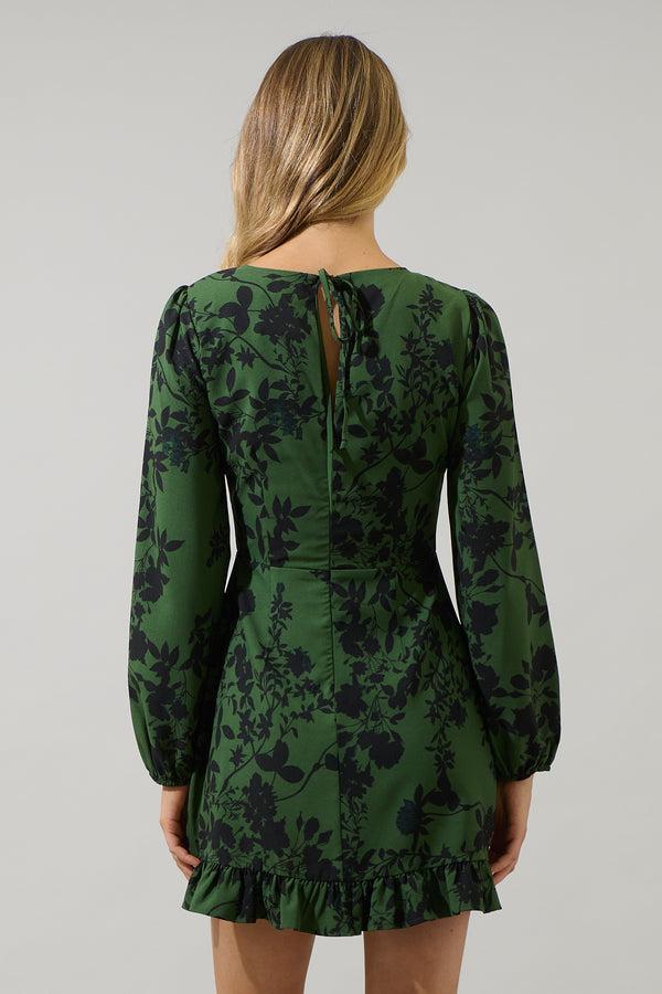 Sugarlips Tindrie Floral Ruffle Flounce Mini Dress