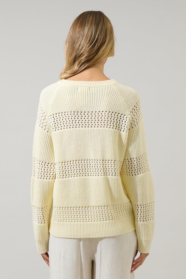 Sugarlips Tova Pointelle Stripe Sweater