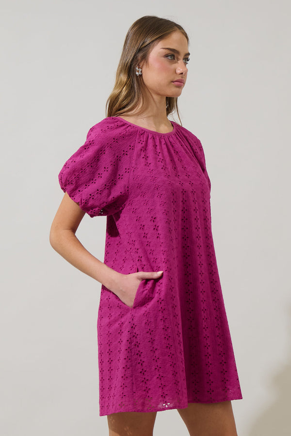 Sugarlips Tove Eyelet Mory Shift Mini Dress