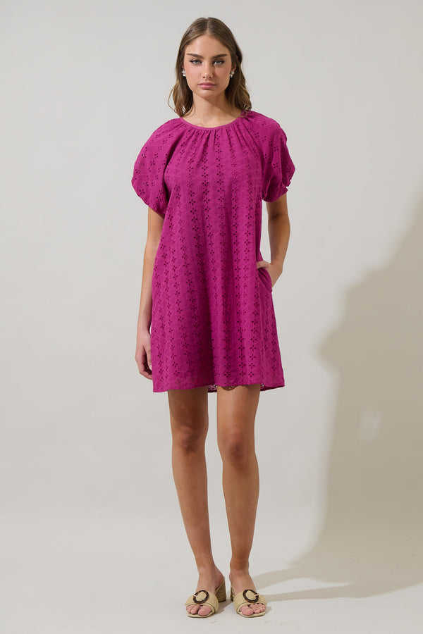 Sugarlips Tove Eyelet Mory Shift Mini Dress