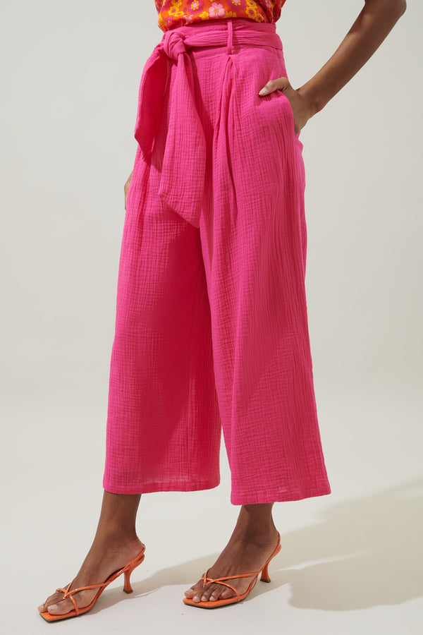 Sugarlips Tres Bien Cotton Wide Leg Pants