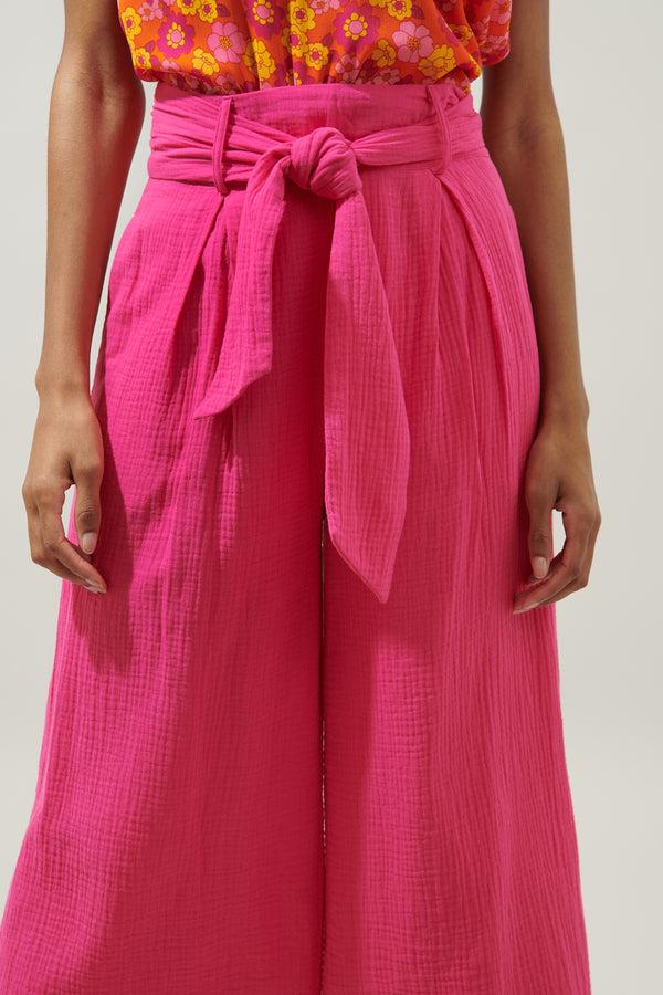Sugarlips Tres Bien Cotton Wide Leg Pants