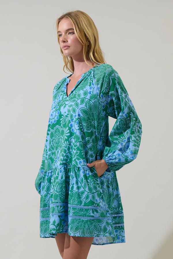 Sugarlips Tressa Floral Ivonna Shift Mini Dress