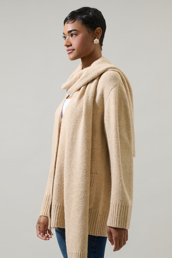 Sugarlips Triana Button Up Scarf Cardigan
