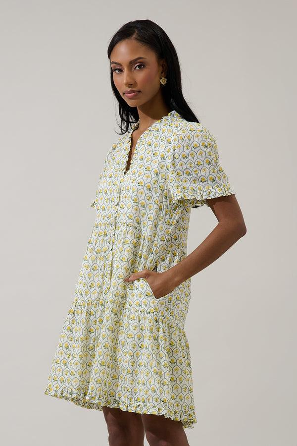 Sugarlips Trinny Floral Kara Shift Mini Dress