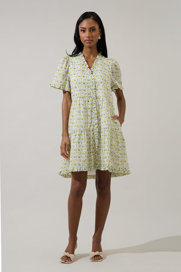 Sugarlips Trinny Floral Kara Shift Mini Dress