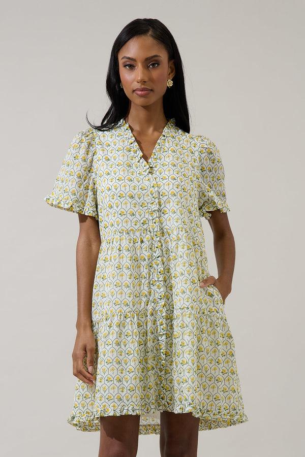 sugarlips Trinny Floral Kara Shift Mini Dress