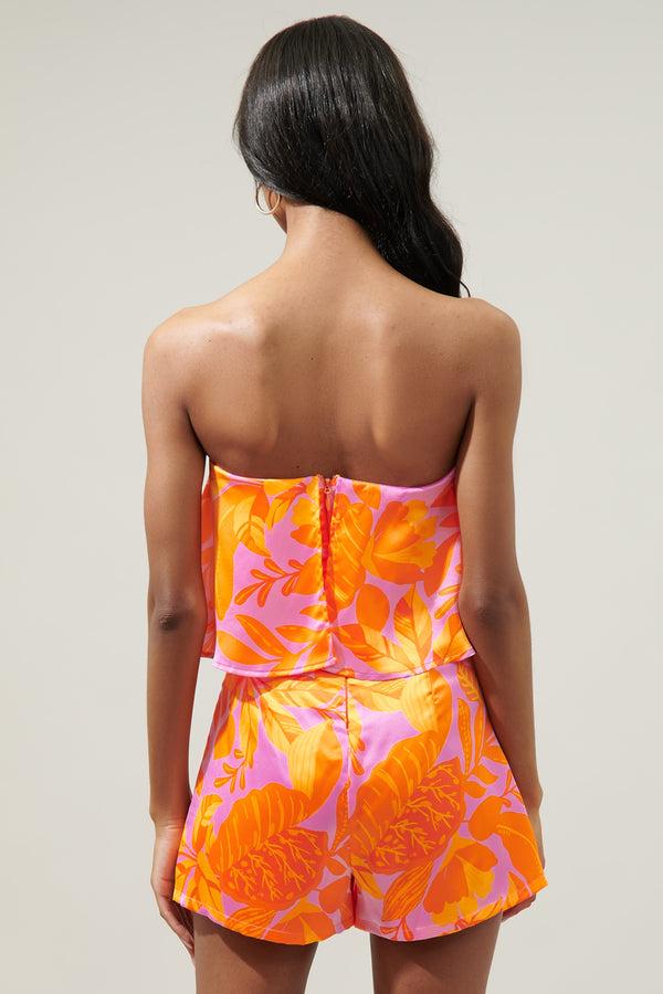 Sugarlips Tropicanna Strapless Romper