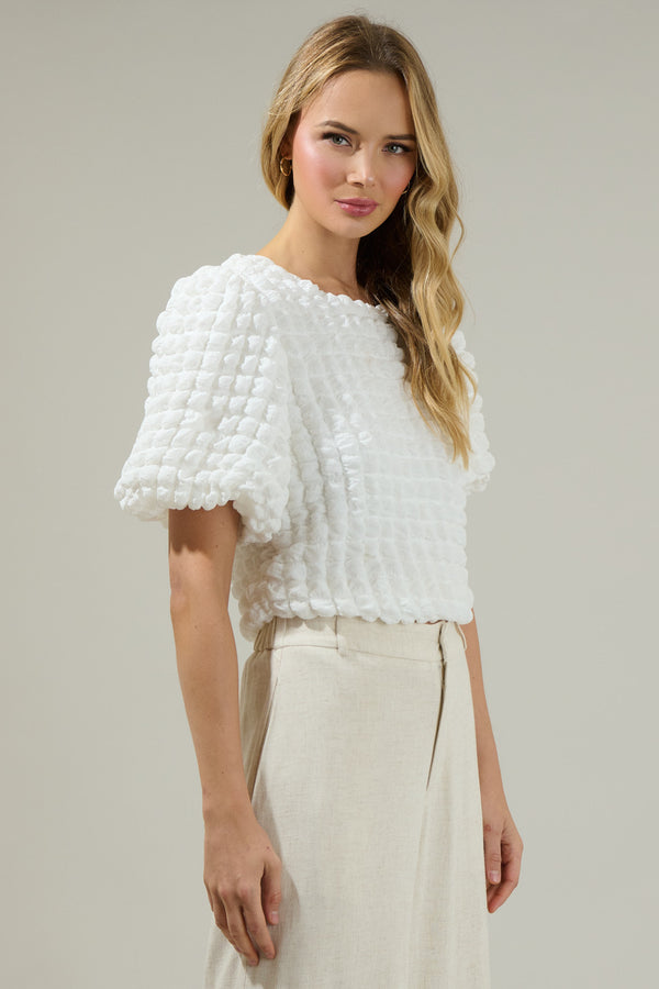 Sugarlips True Clover Bubble Crop Top