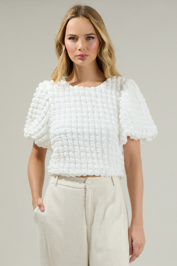 sugarlips True Clover Bubble Crop Top