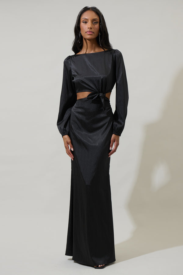 sugarlips Tulia Cutout Tie Maxi Dress