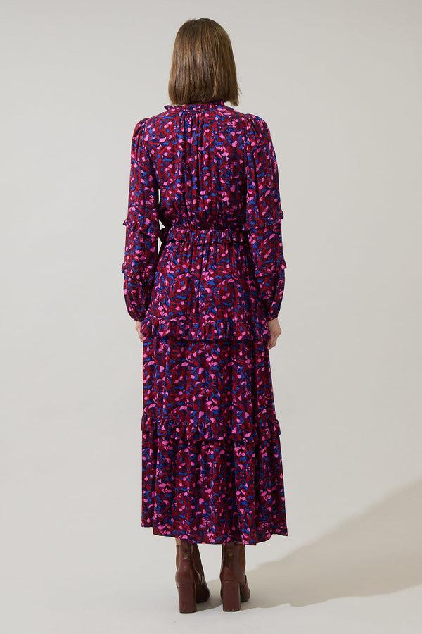 Sugarlips Turma Abstract Iveny Tiered Maxi Dress
