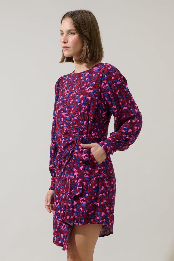 Sugarlips Turma Abstract Willy Wrap Mini Dress