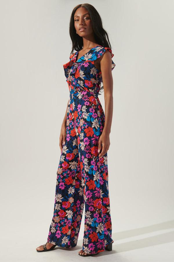 Sugarlips Ultra Flora Raquel Surplice Jumpsuit