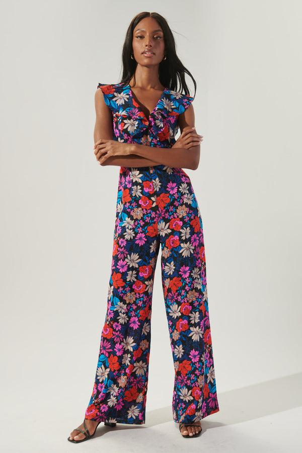 Sugarlips Ultra Flora Raquel Surplice Jumpsuit